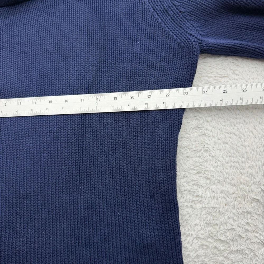 Bonobos Mens Navy Blue Shawl Collar Button Sweater 100% Cotton Shaker Knit Large